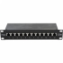 10" Patch Panel, 12 x RJ45, kat. 5e, klasa D – 100 MHz, ekranowany z organizatorem kabli