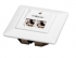 Gniazda 2 x RJ45 podtynkowe ekranowane