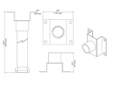 Honeywell  HDCM1 Wysięgnik sufitowy do kamer ACUIX,