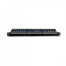 19” Patch Panel, 24 x RJ45, kat. 5e, klasa D – 100 MHz, nieekranowany z organizatorem kabli