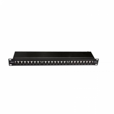 19" Patch Panel, 24 x RJ45, kat. 5e, klasa D – 100 MHz, ekranowany z organizatorem kabli