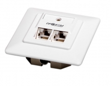 Gniazda 2 x RJ45 podtynkowe ekranowane