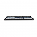 19” Patch Panel, 24 x RJ45, kat. 5e, klasa D – 100 MHz, nieekranowany z organizatorem kabli