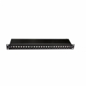 19" Patch Panel, 24 x RJ45, kat. 5e, klasa D – 100 MHz, ekranowany z organizatorem kabli