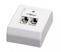Gniazda 2 x RJ45 natynkowe ekranowane