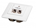 Gniazda 2 x RJ45 podtynkowe ekranowane