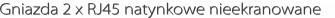 Gniazda 2 x RJ45 natynkowe nieekranowane