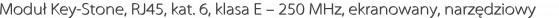 Moduł Key-Stone, RJ45, kat. 6, klasa E – 250 MHz, ekranowany, narzędziowy